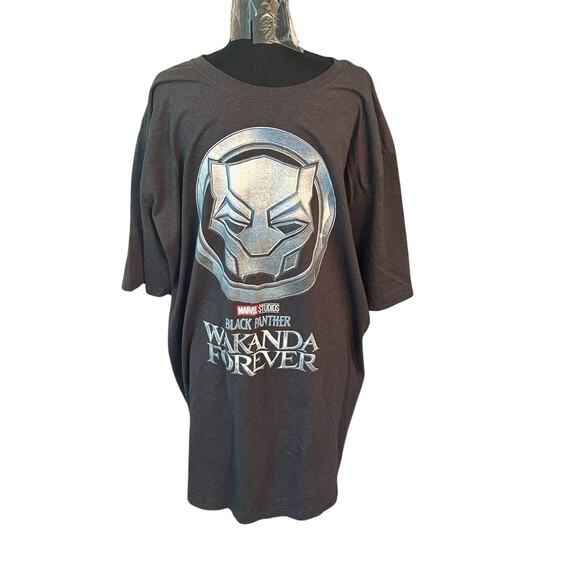 Black Panther Wakanda Forever T Shirt Mens Size 5XL Tall 5XLT Marvel‎ Studios - Picture 1 of 6